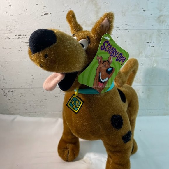Toy Factory Toys Standing Scooby Doo Plush With Tags Flocked Plush